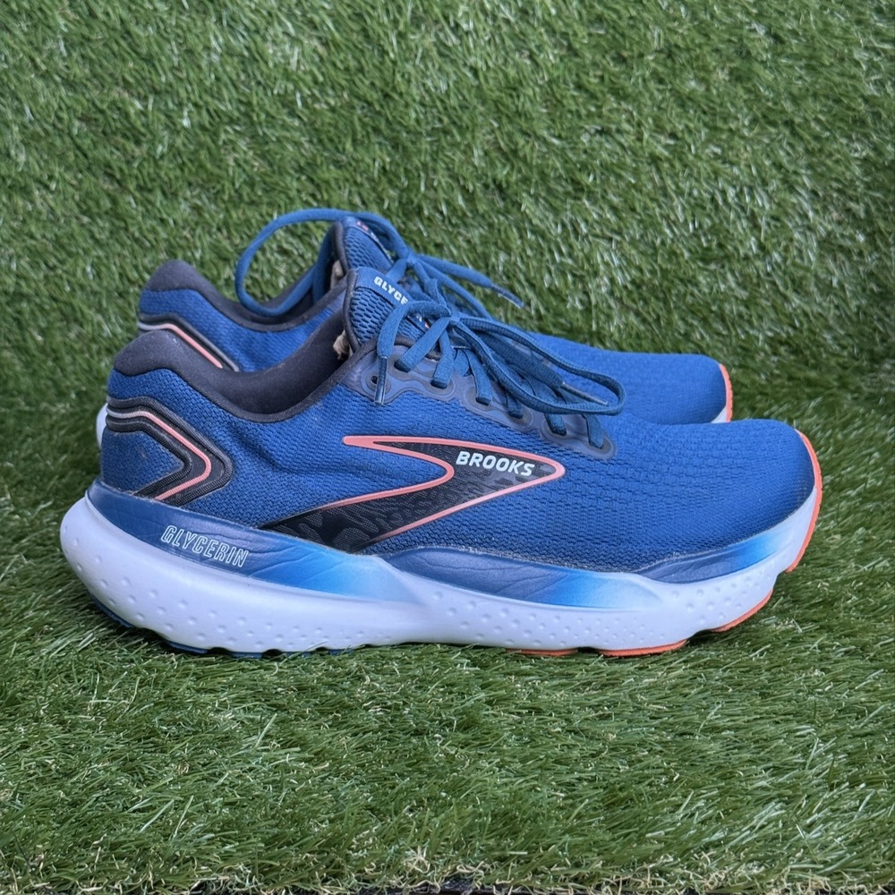 Brooks Glycerin 21 Mens Size 10D Blue Opal Black Running Shoes 1104191D474